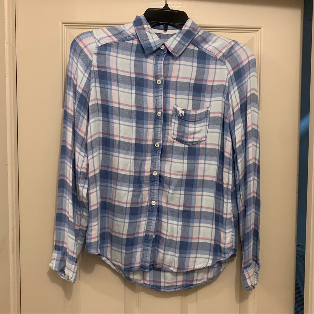 Abercrombie Kids Girls Plaid Button Down. Girls 15-16